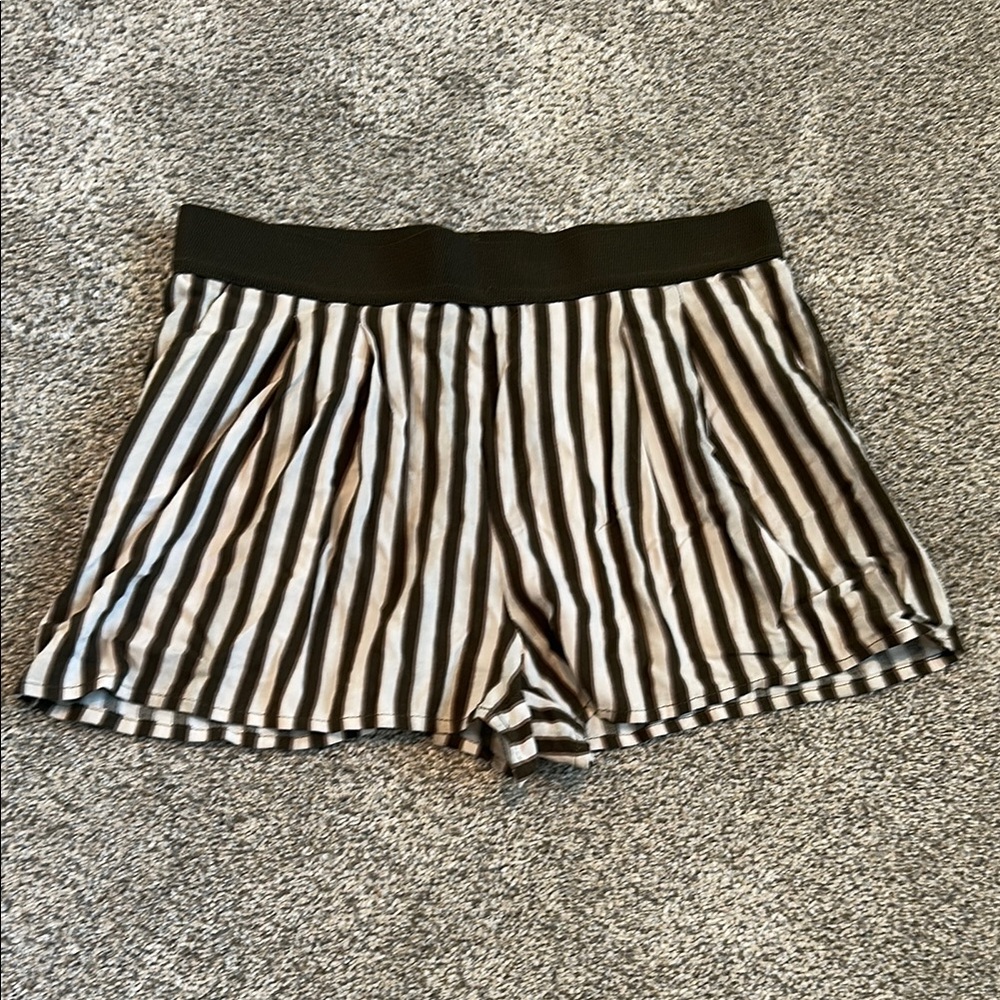 H&M striped silky shorts